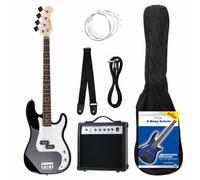 Basso Elettrico Preci Bass PB-Style Set Amplificatore Tracolla Cavo Borsa Nero