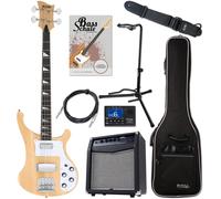 Basso Elettrico Vintage SingleCoil Natural Kit Amplificatore Borsa Completo Cavo