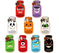 BASSO GOODIE HALLOWEEN-Small Candy Bages, Jar und Card Set, organizzatore festivo per progetti pratici, incontri scolastici, feste di Halloween a classe, aula e in età prescolare