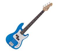 Basso LA 3/4 diÂ Gear4music, Blu | Per Giovani Principianti, Legni Leggeri per il Comfort, Basso Chiaro e Deciso, Custodia e Cavo Jack Inclusi