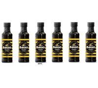 Basso Olio Extra Vergine d'Oliva al Limone, 250ml, Confezione da 6 Bottiglie,+ portachiavi italy shop service