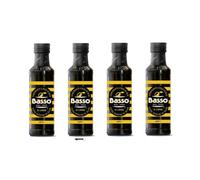 Basso Olio Extra Vergine d'Oliva al Limone, Set 4 Bottiglie da 250ml, con Portachiavi italy shop service