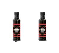 Basso Olio Extra Vergine d'Oliva al Peperoncino, 250ml, Set di 2 Bottiglie, con Portachiavi italy shop service