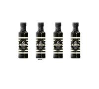 Basso Olio Extra Vergine d'Oliva all'Aglio, 250ml, Confezione da 4 Bottiglie, con Portachiavi italy shop service
