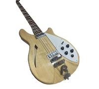 Basso personalizzato 4 corde tastiera in palissandro manico in acero battipenna bianco finitura lucida naturale