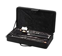 Bassoon C Chiave, Fagoo in Legno Sintetico Nero di con Canna, Tessuto per la Pulizia e Custodia, Colore Tono Distintivo, Voce a Timbro Calda e Scura