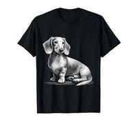 Bassotto Art Dog Lover Weiner Animale Pet Chiweenie Wiener Maglietta