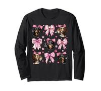 Bassotto Cane Mamma Ragazza Coquette Fiocco Rosa Maglia a Manica