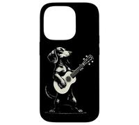 Bassotto che suona la chitarra simpatico cane musicale divertente Custodia per iPhone 14 Pro