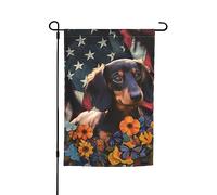 Bassotto Girasole Cani Il mio cane d'amore Amercia Bandiera Vibrante Bandiera da Giardino Bifacciale 12 X 18 Pollici