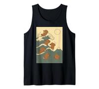 Bassotto Grande Onda Kawaii Anime Pet Weiner Arte Giapponese Canotta