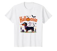 Bassotto Halloween Halloween Spooky Pup Party Maglietta, Bambini, Bianco, 12 Anni