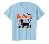 Bassotto Halloween Halloween Spooky Pup Party Maglietta, Bambini, Celeste, 2 Anni