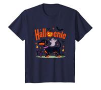 Bassotto Halloween Halloween Spooky Pup Party Maglietta, Bambini, Navy, 3 Anni