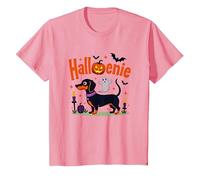 Bassotto Halloween Halloween Spooky Pup Party Maglietta, Bambini, Rosa, 2 Anni