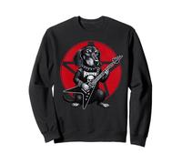 Bassotto Heavy Metal Chitarra Rock Dog Lover Felpa