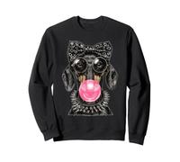 Bassotto Nero con Occhiali da Sole Punk Weenie Bubblegum Gothic Felpa