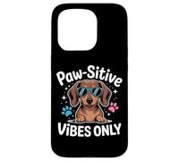 Bassotto Paw-sitive Vibes Only Cute Dog Lover Custodia per iPhone 15 Pro