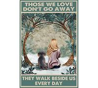 Bassotto Quelli Che Amiamo Non Se Ne Vanno, Camminano Accanto A Noi Poster Metal Divertente Targa In Metallo Decorative Cartello Decorativo Per Cafe Murale Soggiorno M