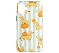 Bassotto Sfumato Crema A Righe A Pelo Lungo A Strisce Custodia per iPhone 16 Plus