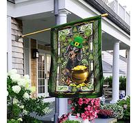 Bassotto Shamrock. Croce Irlandese Bandiera Da Giardino Durevole Bandiere Pirati Multicolore Bandiere All'Aperto Decorazione Per Patio Interni Esterni M