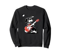 Bassotto Vintage Weenie Suonare la Chitarra Felpa