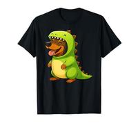 Bassotto Weenie Animal Lover Dinosaur Costume Trex Mamma Papà Maglietta