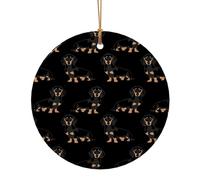 Bassotto Weiner Cani da compagnia Stampa Regali di Natale Colleghi Per Amici Famiglia Circolare Ceramica Natale Appeso Ornamenti Per La Decorazione Dell'albero