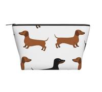 Bassotto Weiner Pet Dogs stampato, Borsa da toilette Borsa per trucco Borsa per cosmetici Borsa da toilette da viaggio portatile