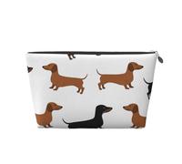 Bassotto Weiner Pet Dogs stampato, Borsa da toilette Borsa per trucco Borsa per cosmetici Borsa da toilette da viaggio portatile