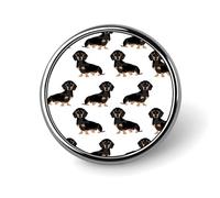 Bassotto Weiner Spilla rotonda per cani da compagnia carino smalto spilla spilla spilla personalizzata abbigliamento decorazione unisex porta badge cappelli borse camicie Decor