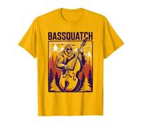 Bassquatch Bigfoot Contrabbasso Fiddle Upright Bass Sasquatch Maglietta