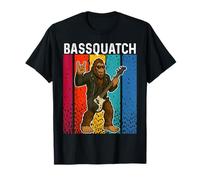 Bassquatch Bigfoot Suonare Il Basso Divertente Sasquatch Maglietta