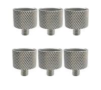 Bassulouda 6 Pezzi 5/8 Pollice a 1/4 Pollice Viti Filettate Maschio Adattatore a Vite Microfono per Morsetto di Supporto per Microfono (Argento)