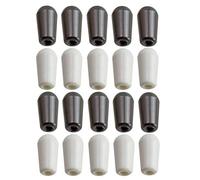 Bassulouda Confezione da 20 bottoni con cappuccio e interruttore per chitarra, 3 vie, pulsanti per/accessorio per chitarra, 4 mm