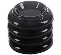 Bassulouda Coppe di Pianoforte 4 Pezzi Tazze Gamba Pianoforte Dritto Plastica Set Pattini Accessori per Pianoforte (nero)