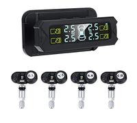 Bassulouda di monitoraggio della pressione pneumatici solare USB Wireless Car TPMS Display LCD Allarme di pressione con sensore interno