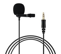 Bassulouda Microfono Omnidirezionale 3,5 Mm Lavalier Fermacravatta Microfoni Mini Microfono Audio per Macchina Fotografica Computer Portatile Telefono