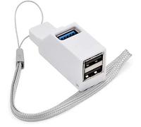Bassulouda Splitter Hub Multi-interfaccia Portatile USB3.0 Hub Ad Alta Velocità Bianco