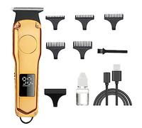 Bassulouda Tagliacapelli dorato Trimmer per capelli da uomo Trimmer elettrico ricaricabile Trimmer Barba Rasoio Rasoio per Uomo Cutter