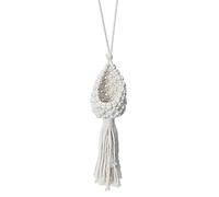 Bassulouda Tillandsia - Appendino in macramè, stile bohémien, con corda da appendere, decorazione per la casa (10 cm)