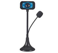 Bassulouda Videocamera Web USB ad Alta Definizione Webcam 4 LED Web Cam con MIC Desktop per Skype Computer Portatile