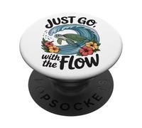 Basta andare con la modalità vacanza Flow Sea Turtle PopSockets PopGrip Adesivo
