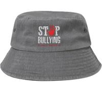 Basta con Il Bullismo Uomo Donne Cotone Cappelli di Benna Moda Secchio Cappelli Casual Cappello da Pescatore per Viaggi Estate Spiaggia