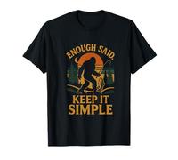 Basta Dire Keep It Simple Bigfoot Nature Graphic Maglietta