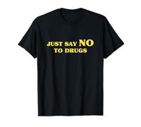 Basta Dire No alla Droga Messaggio Positivo Tipografia Design Maglietta