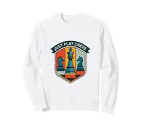 Basta Giocare a Scacchi retrò Gioco da Tavolo Amanti Giocatore di Scacchi Felpa