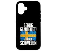 Basta lavorare Via dalla Svezia Custodia per iPhone 16