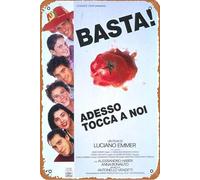 Basta! Poster in metallo con Adesso tocca a noi, decorazione artistica da parete per la casa, stile retrò, 20,3 x 30,5 cm