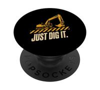 Basta scavare divertente escavatore edile umorismo PopSockets PopGrip Adesivo